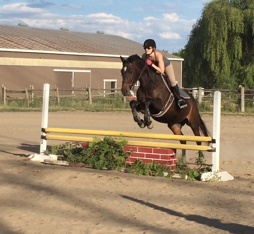 Maddie having a riding lesson